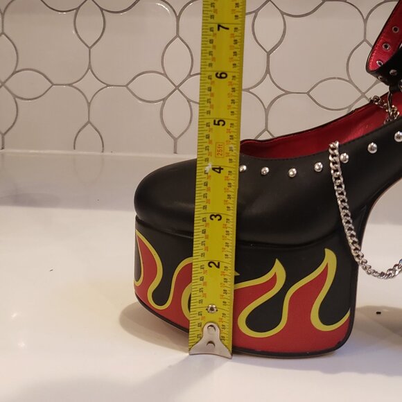 Desire Fire Platform Heels by LAMODA - Picture 9 of 12